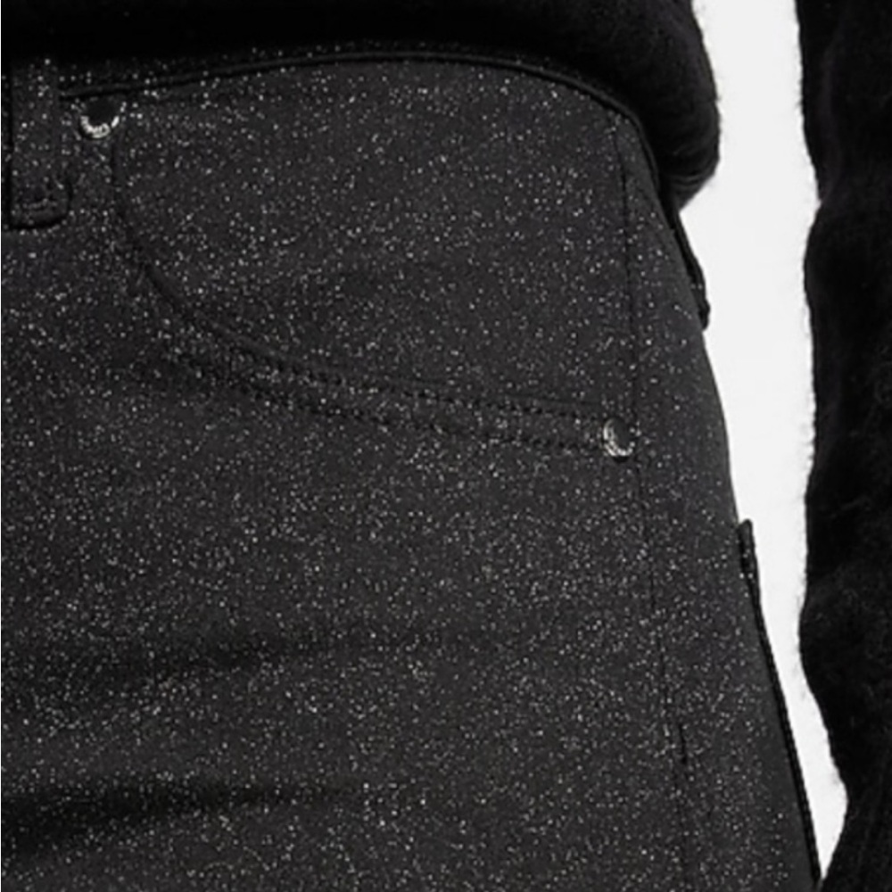 Express Black Glitter Jeans, Bootcut with Vented Hem, 8L - Picture 2 of 7